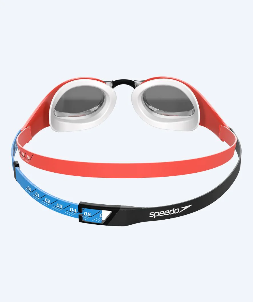 Speedo Elite svømmebriller - Fastskin Pure Focus Mirror - Rød/sort