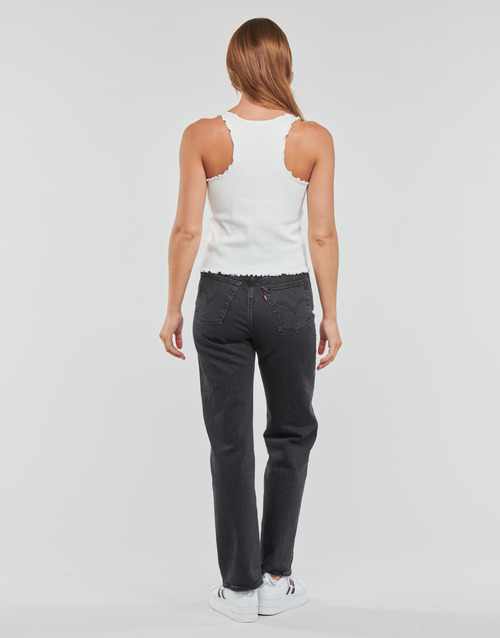 Tommy Jeans - TJW SKINNY RIB BABYLOCK TANK Blanco