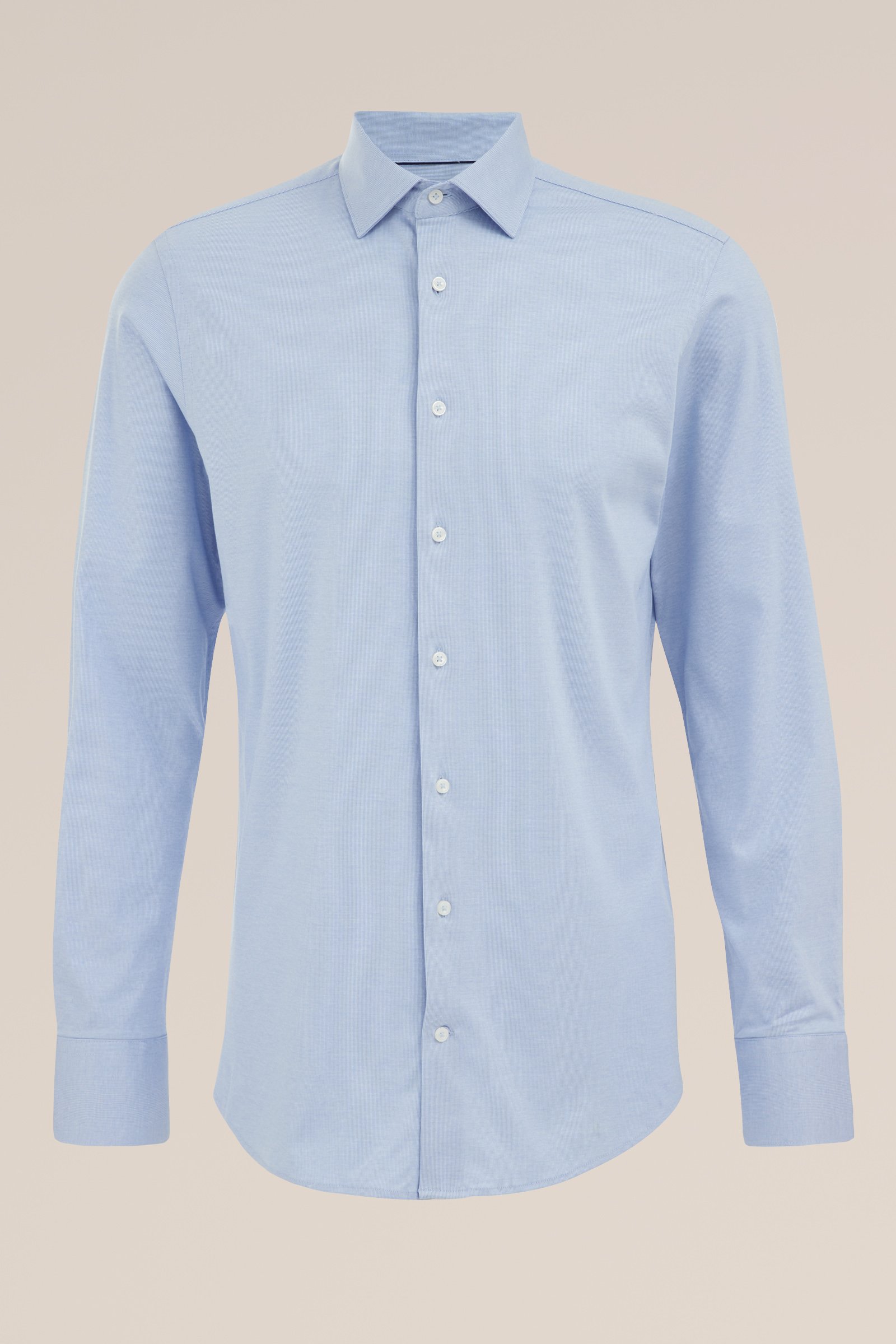 premium jacquard gebreid overhemd met structuur WE Fashion Lichtblauw