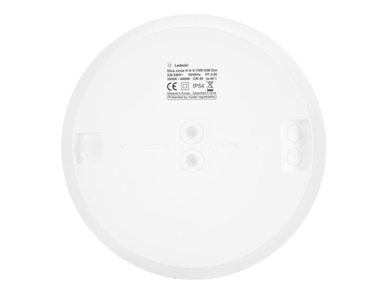 Ledeshi Aufbauleuchte SLICE CIRCLE N II 10/15W 3000/4000K W Leuchte zur Aufbaumontage