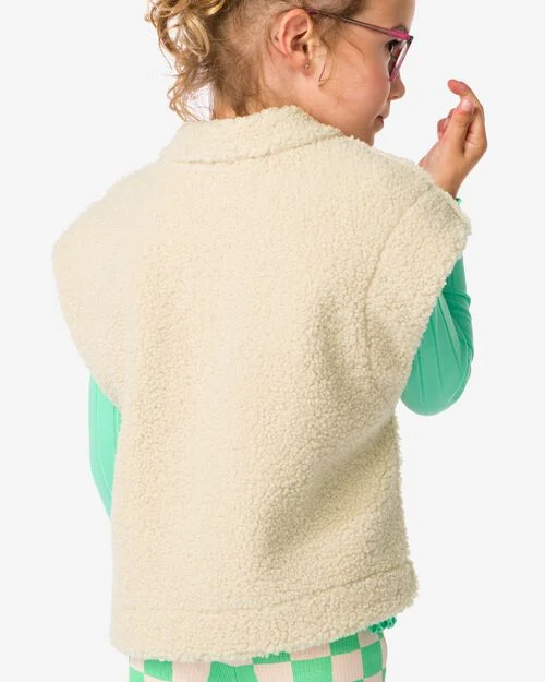 veste enfant teddy blanc cassé
