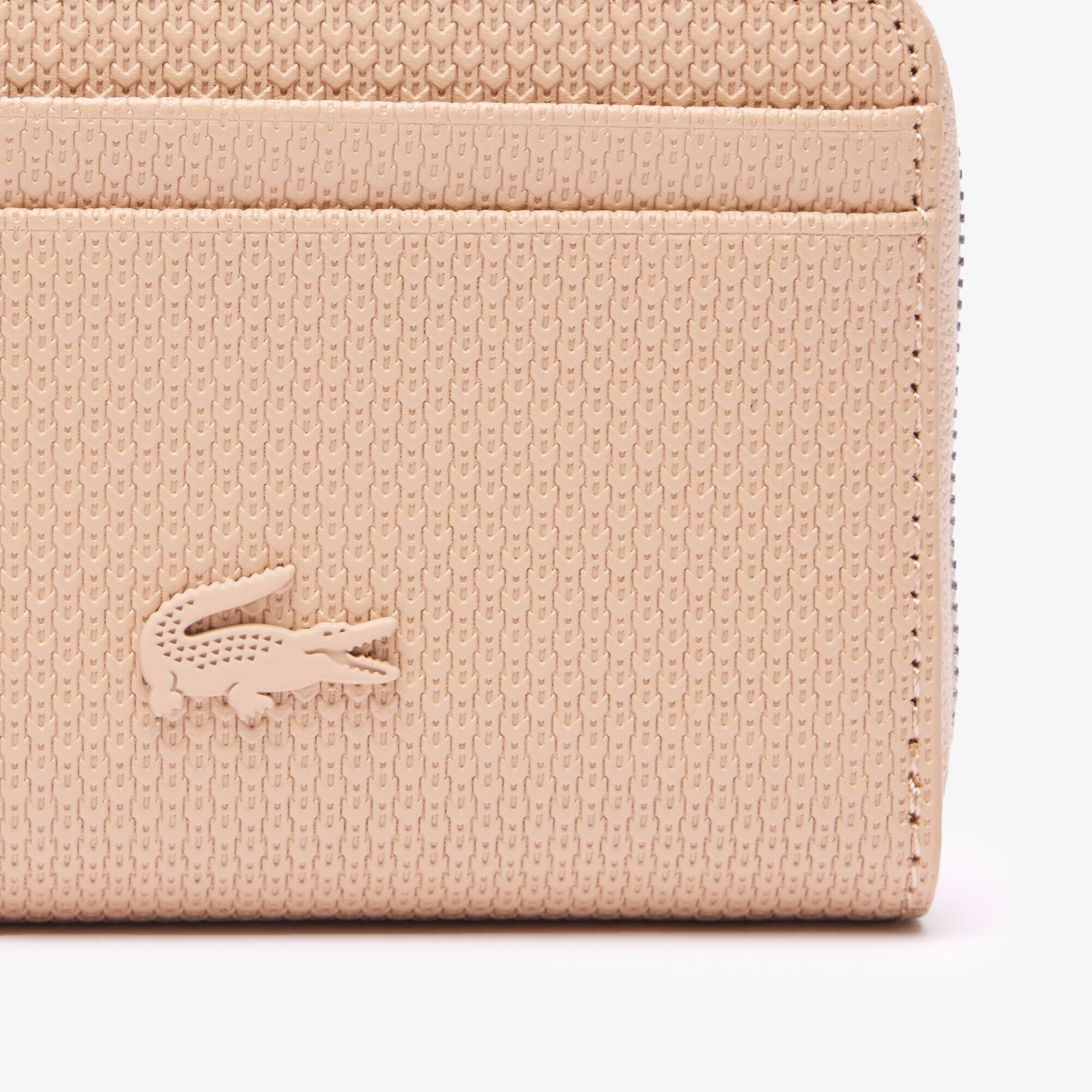 Petit porte-monnaie unisexe Chantaco zippé en cuir premium Portefeuilles & Petite Maroquinerie - Beige - Lacoste - Unisex