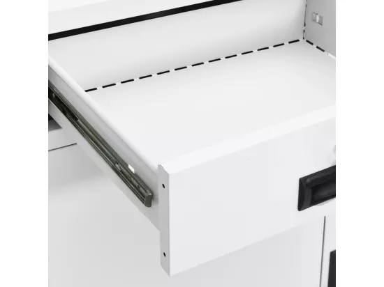 Armoire de bureau Blanc 90x40x102 cm Acier