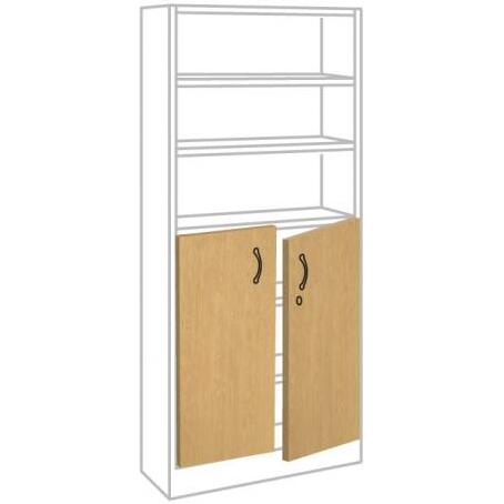 Jeu de 2 portes basses pleines H 105 x L 90 cm Book Case Plus