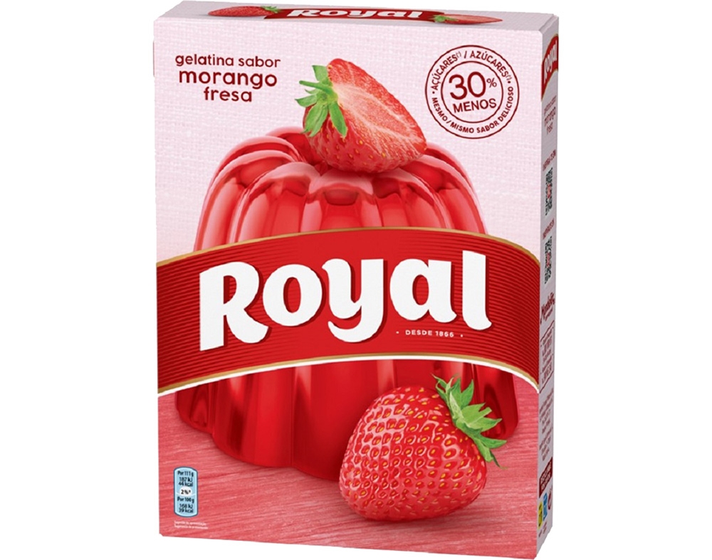GELATINA ROYAL MORANGO 2X57G