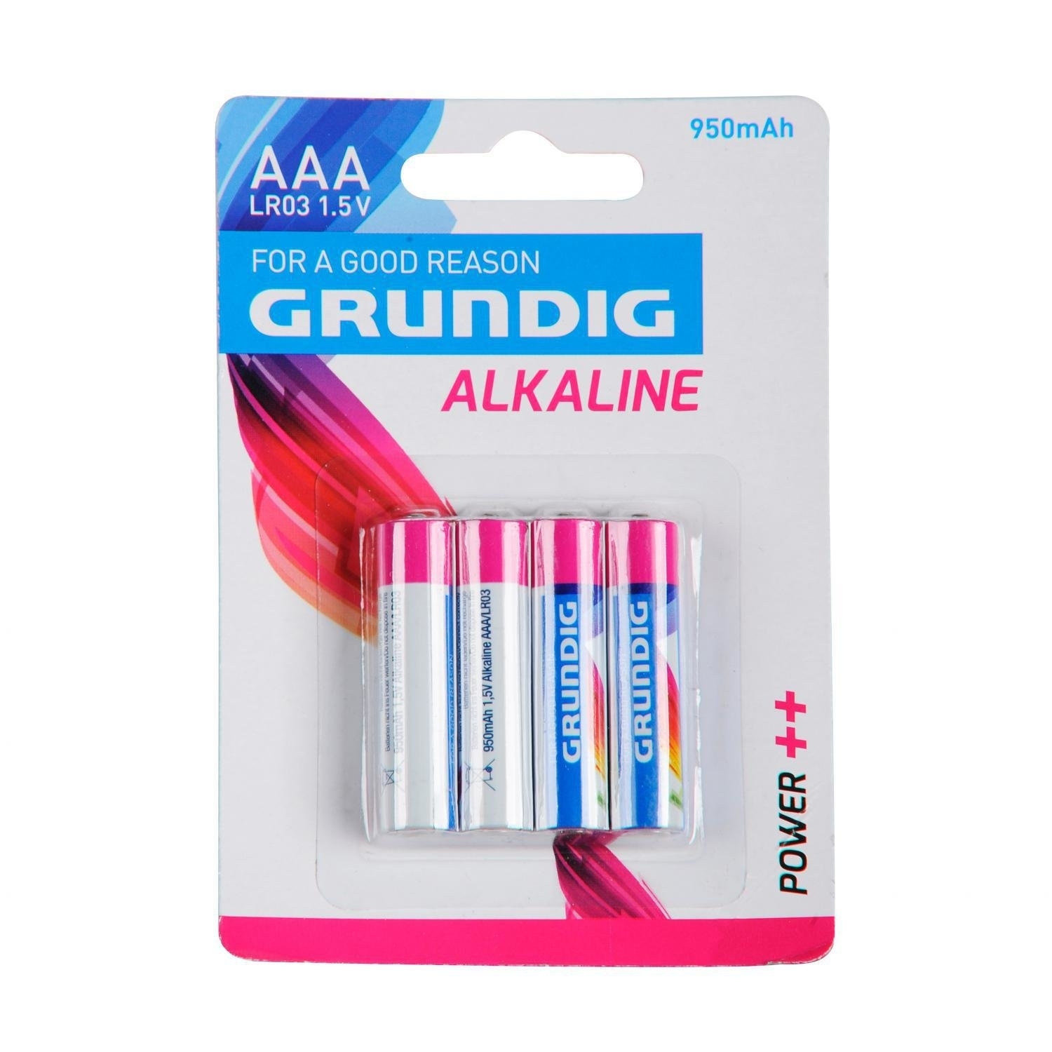 Grundig Alkaline Batterie Micro AAA 1,5 V 4er-Pack