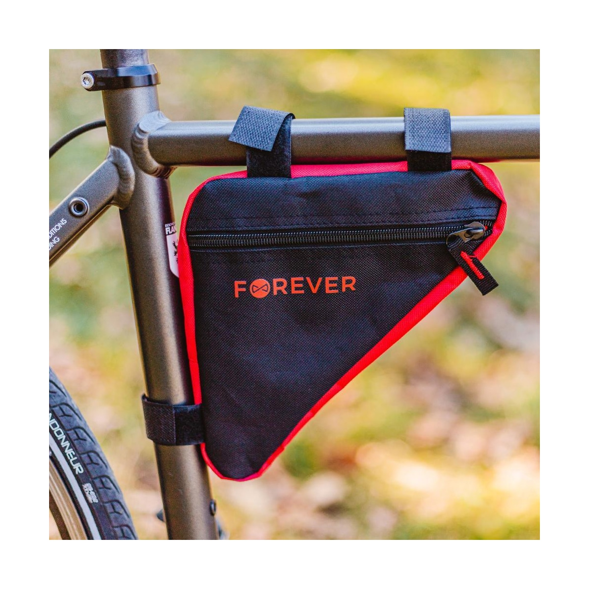 Forever Outdoor  Sykkelveske til sykkelstativ, Black/Red