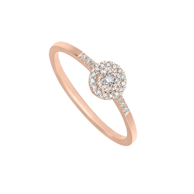 Bague Femme - Or 18 Carats - Diamant 0,1 Carats