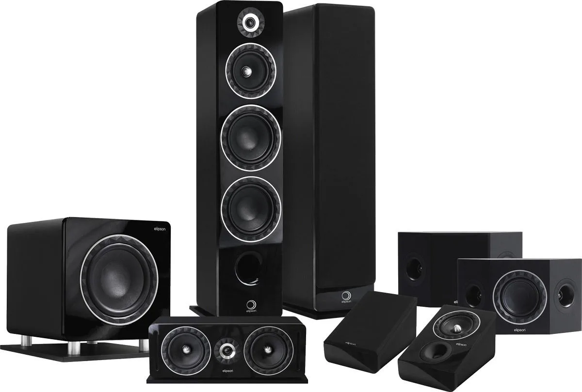 Elipson Prestige Facet HCS 24F 5.1.2 Noir Packs enceintes grand spectacle