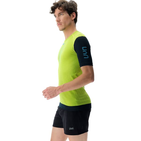 T-shirt running UYN MAN RUNNING PB42 OW SHIRT SULPHUR SPRING/BLACK
