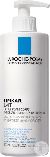 La Roche-Posay Lipikar Lait Relipidant Corps Anti-Dessèchement 48h Peaux Sensibles Et Seches 400ml