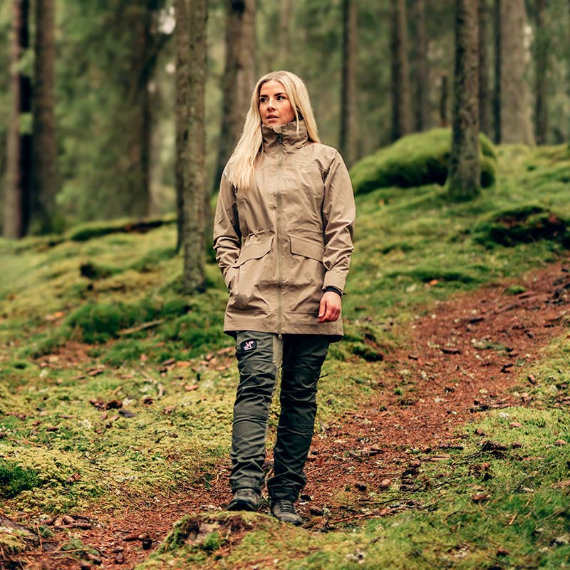 Nevis 2L Parka Dame Khaki