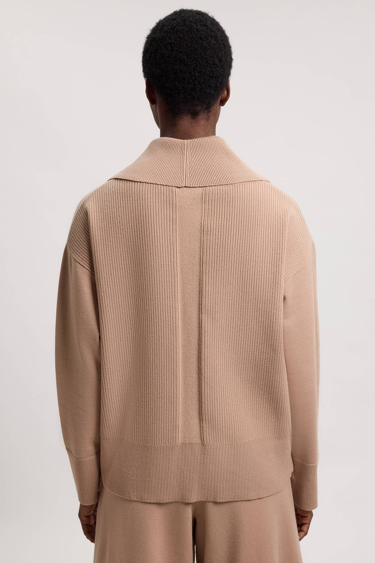 KarenMillen Synthétiquell En Maille À Col Châle Profond Aspect Laine