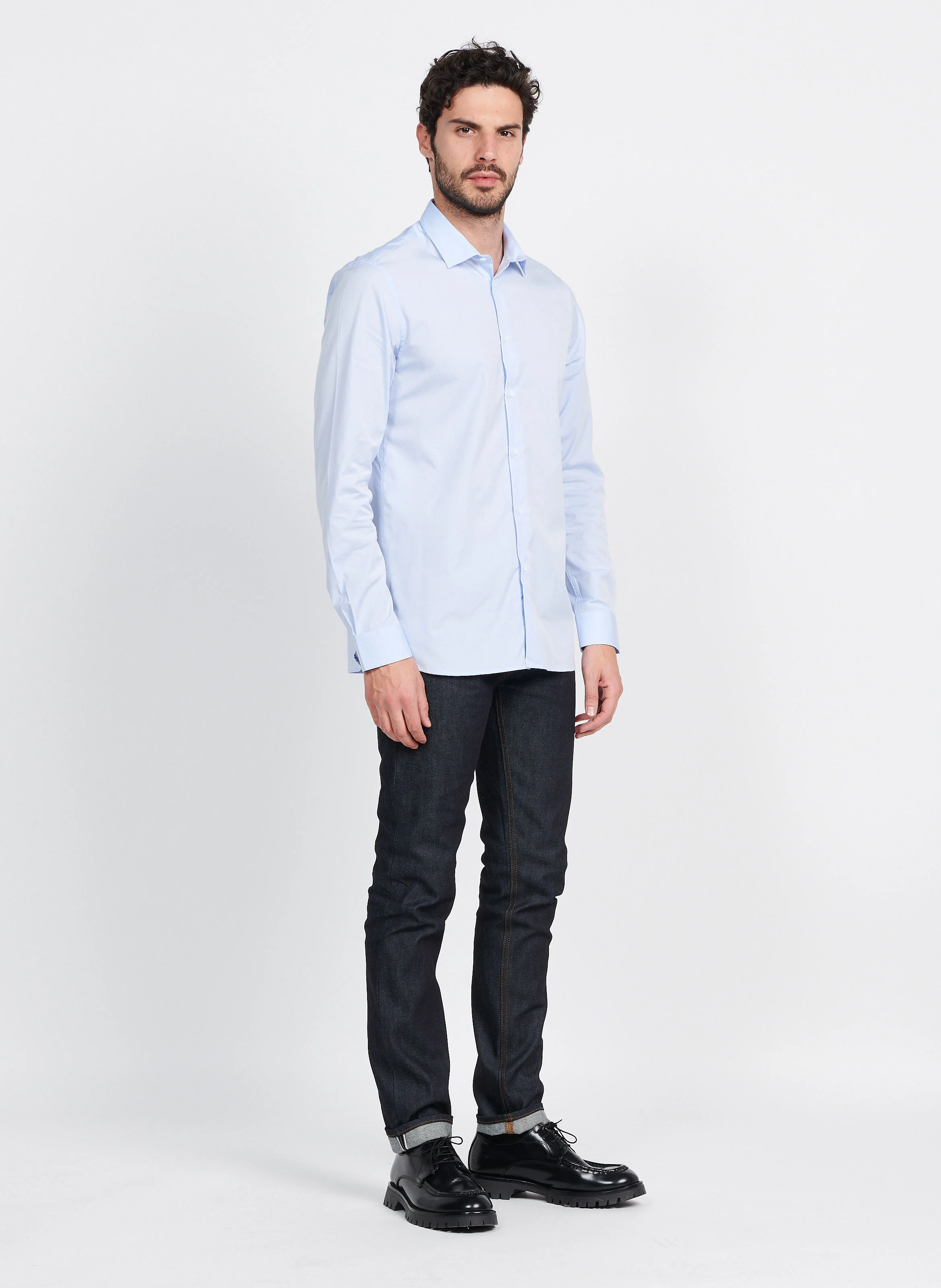 Jean slim en coton bio| Gris