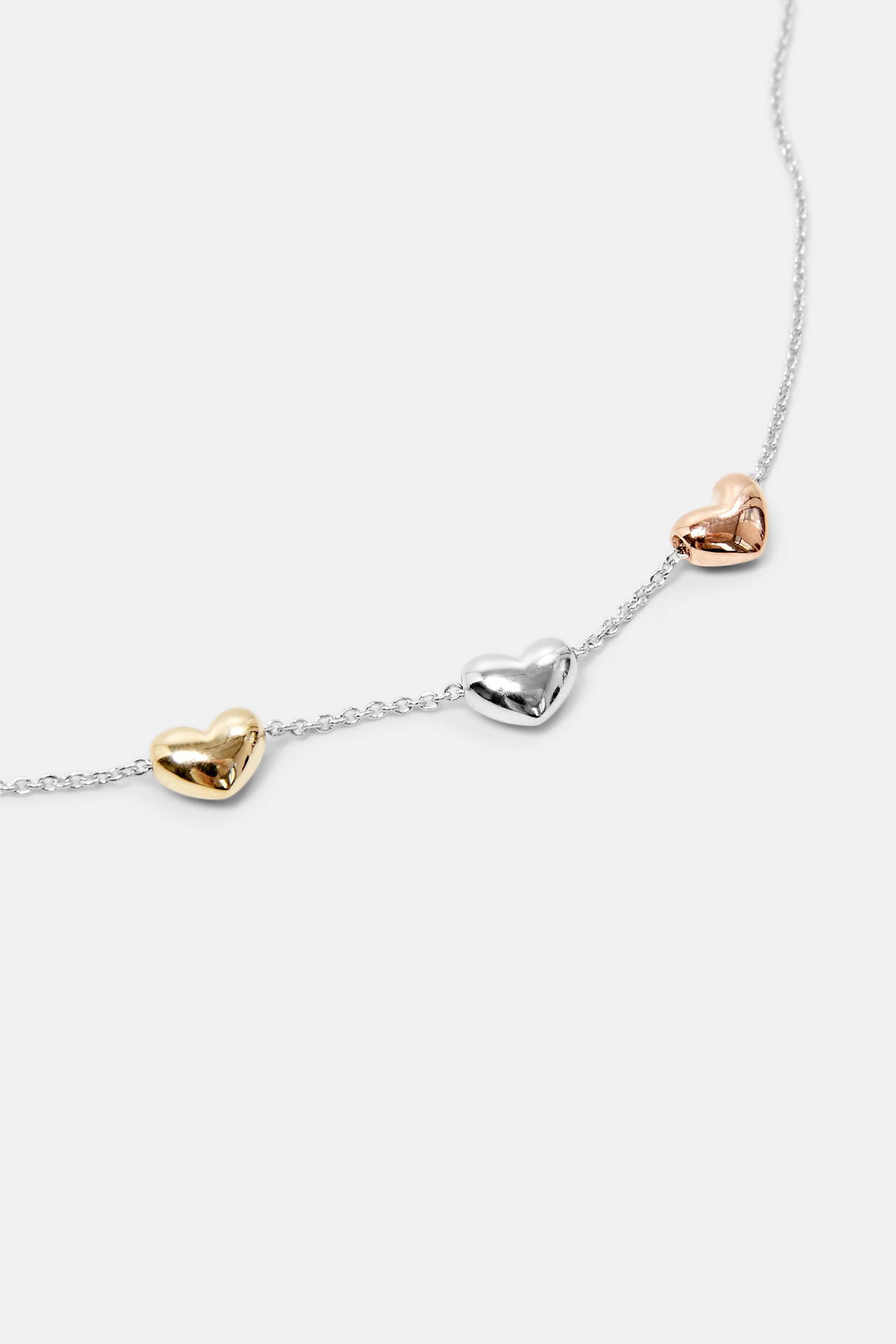 Chaîne en argent sterling à pendentifs tricolores