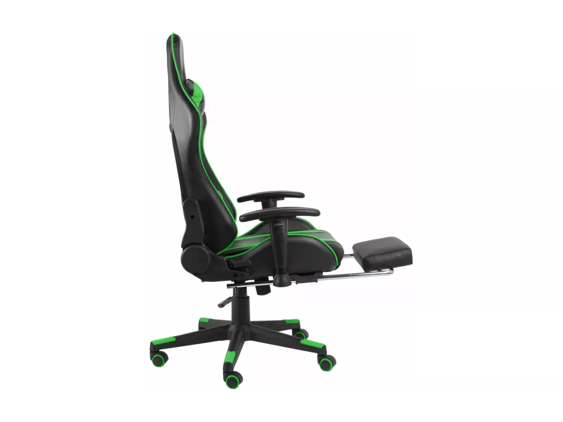 Chaise de jeu pivotante avec repose-pied Vert PVC