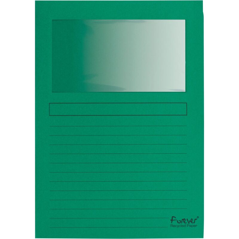Chemises coin papier avec fenêtre Forever Exacompta - Paquet de 100
