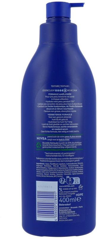 Nivea - Bodymilk - Verzorgend - 400 ml - Amandelolie