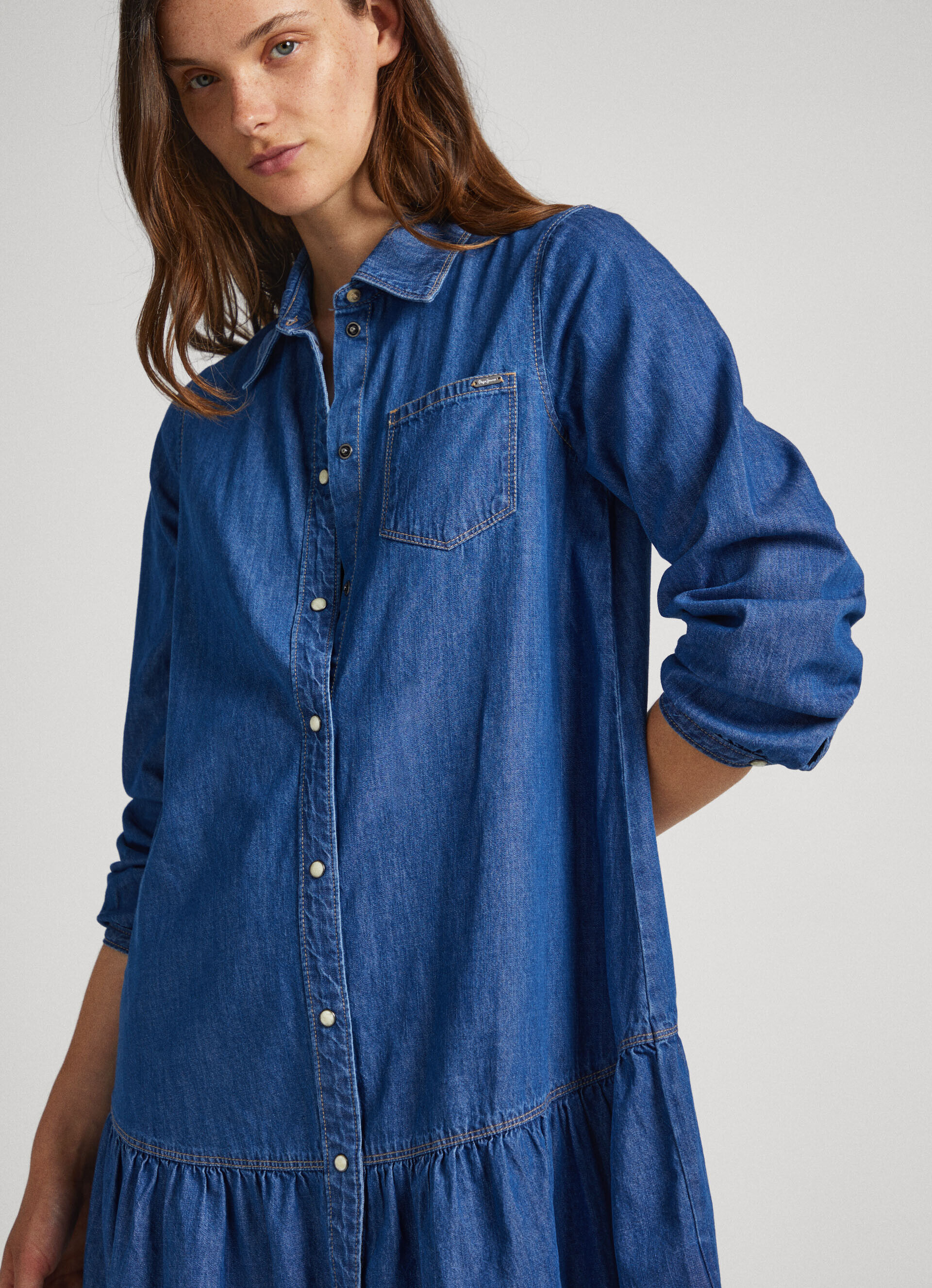 VESTIDO CAMISA JEANS - jeans
