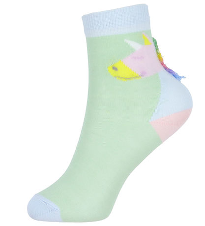 Stella McCartney Kids Strømper - 2-pak - Rosa/ Grøn m. Frynser
