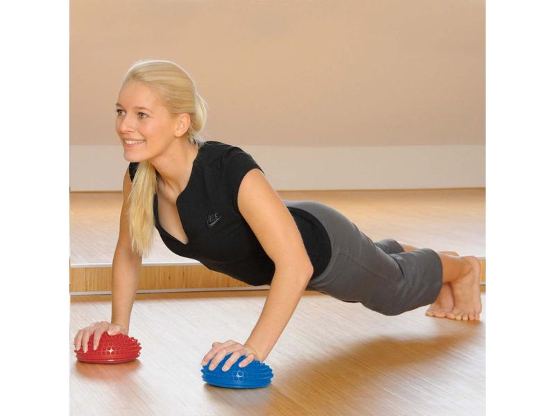 SISSEL Spiky Dome rot und blau 2 Stück Koordinations- und Balancetraining