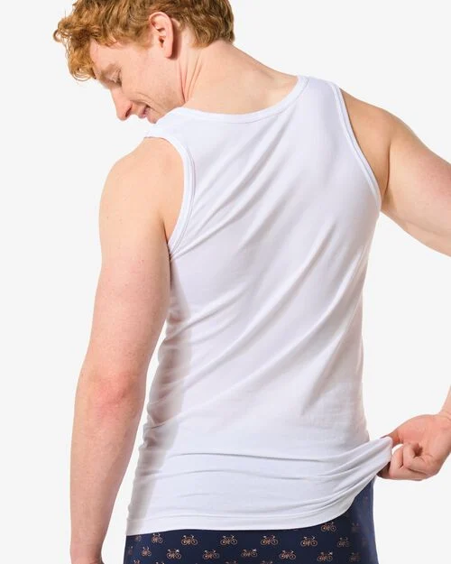 2 maillots de corps homme - sans coutures blanc