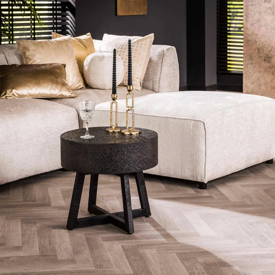 Fraaai - Sonja salontafel ø50 - ferro metallic