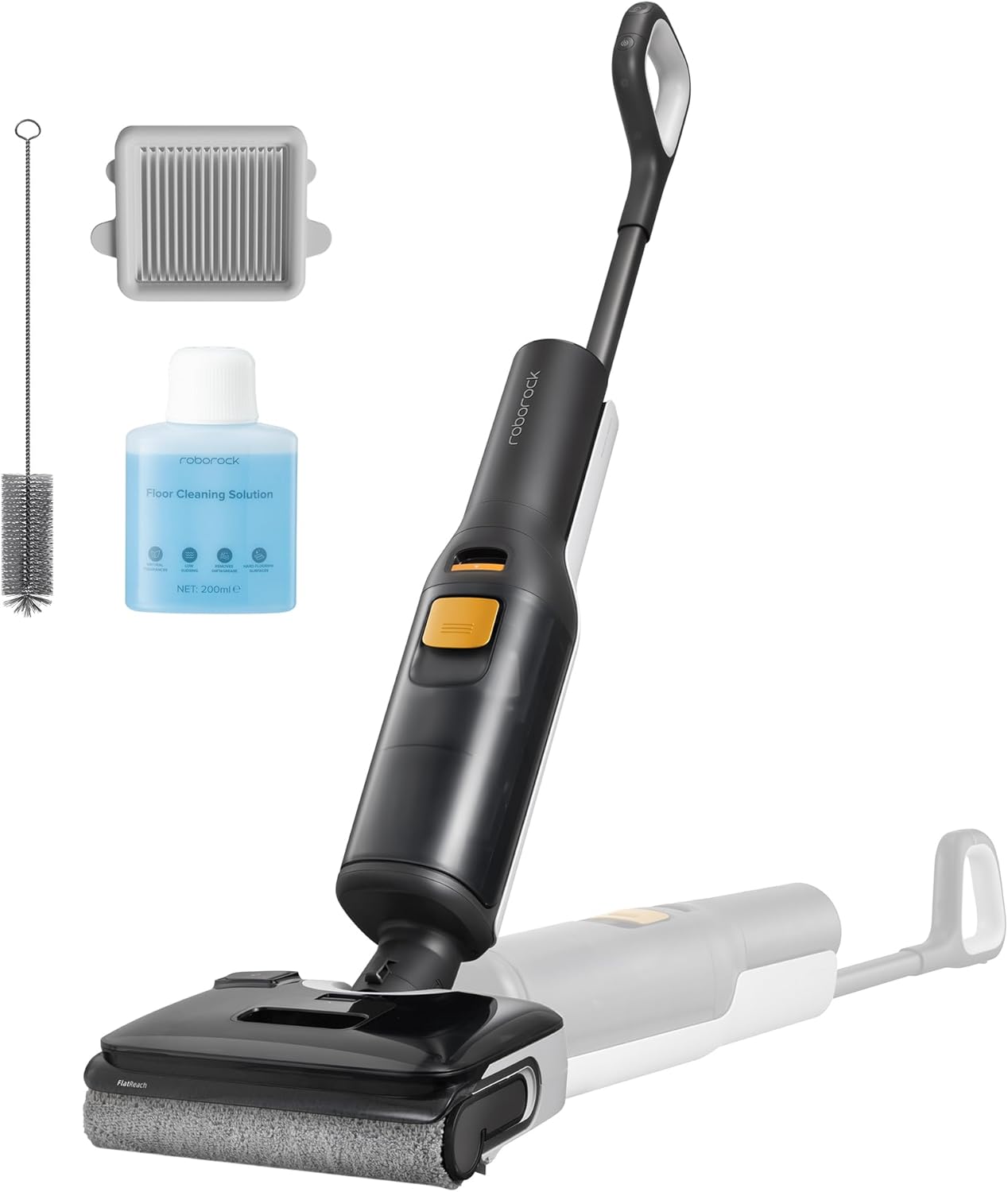 roborock F25 BX Nass Trockensauger, 180° Flach absenkbar, Kabelloser Staubsauger und Mopp in einem mit 20.000 Pa, 90°C Heißluft-Schnelltrocknen & Hochtemperatur-Selbstreinigung, kein Verheddern