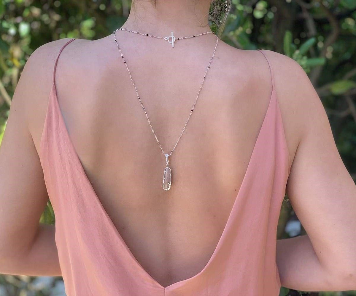 Collier bijou de dos/recto verso Warrior argent
