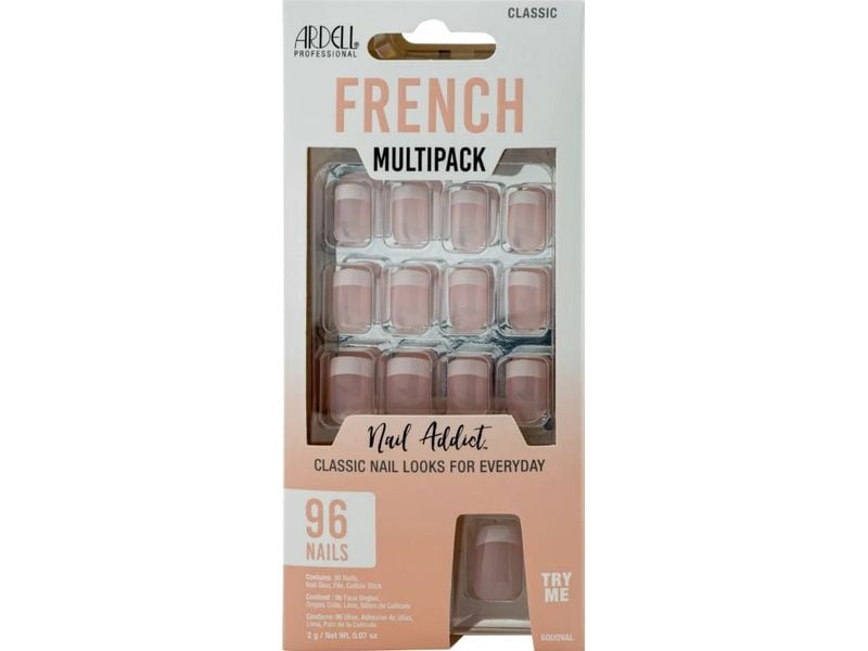 Ardell Kunstnägel French Classic Multipack 96 Stück Einfach anzubringende Kunstnägel für aussergewöhnliche Looks