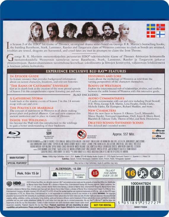 Game Of Thrones - Sæson 3 - HBO - Blu-Ray