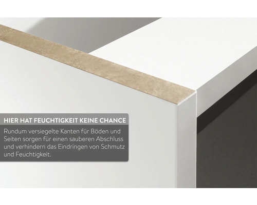 Badkamermeubelset NOBILIA Programma 3 BxHxD 101 x 59,1 x 48,7 cm Frontkleur grijs hoogglans met opzetwastafel Greeplijst mat chroom 436