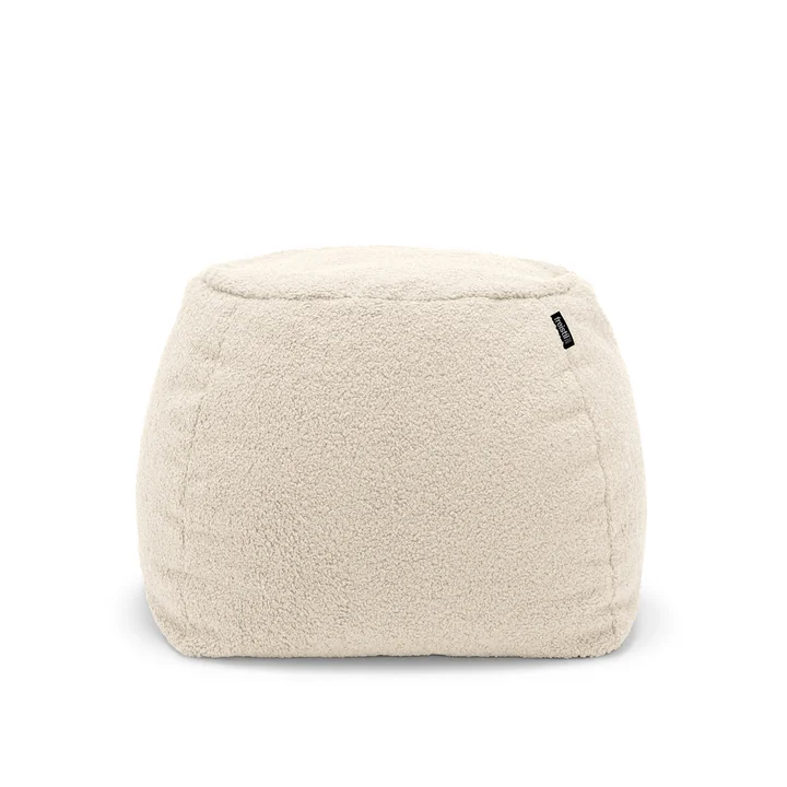 freistil - 173 Pouf (Teddy Edition), Ø 55 cm, cremeweiss (6530)