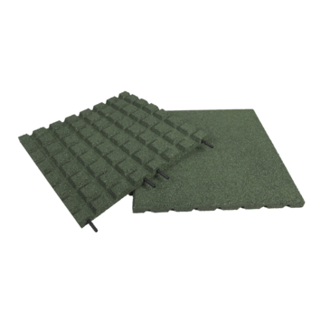 Rubber terrastegel groen 50x50x2,5 cm