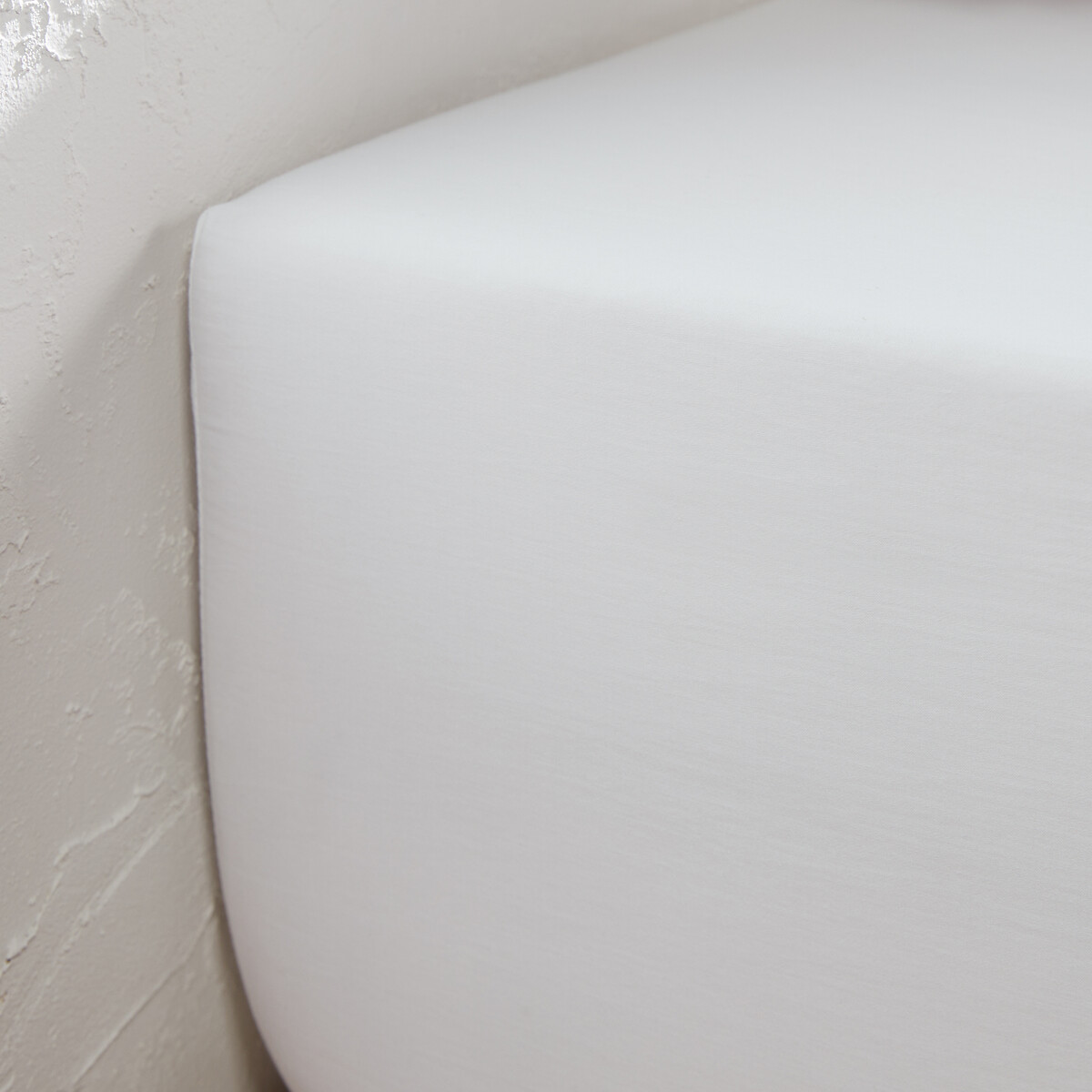 LA REDOUTE INTERIEURS<br>Lençol de baixo em cetim de algodão lavado, Victor, liso