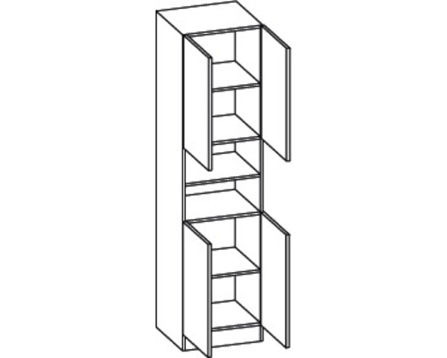 Pelipal Trier hoge kast, breedte 195,5 x 50 x 33 cm, wit, gedemonteerd