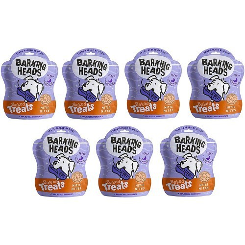 Petiscos assados Nitie Nights para cães, sabor natural.