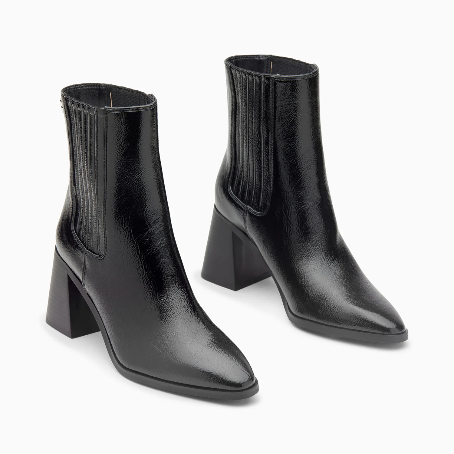 Bottines-Bottines montantes Taylor noires à talon trapèze