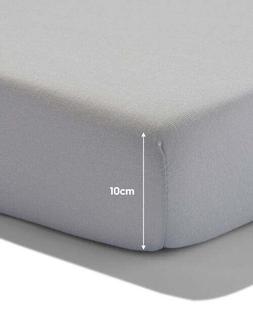 drap-housse pour surmatelas jersey 160x200 gris clair