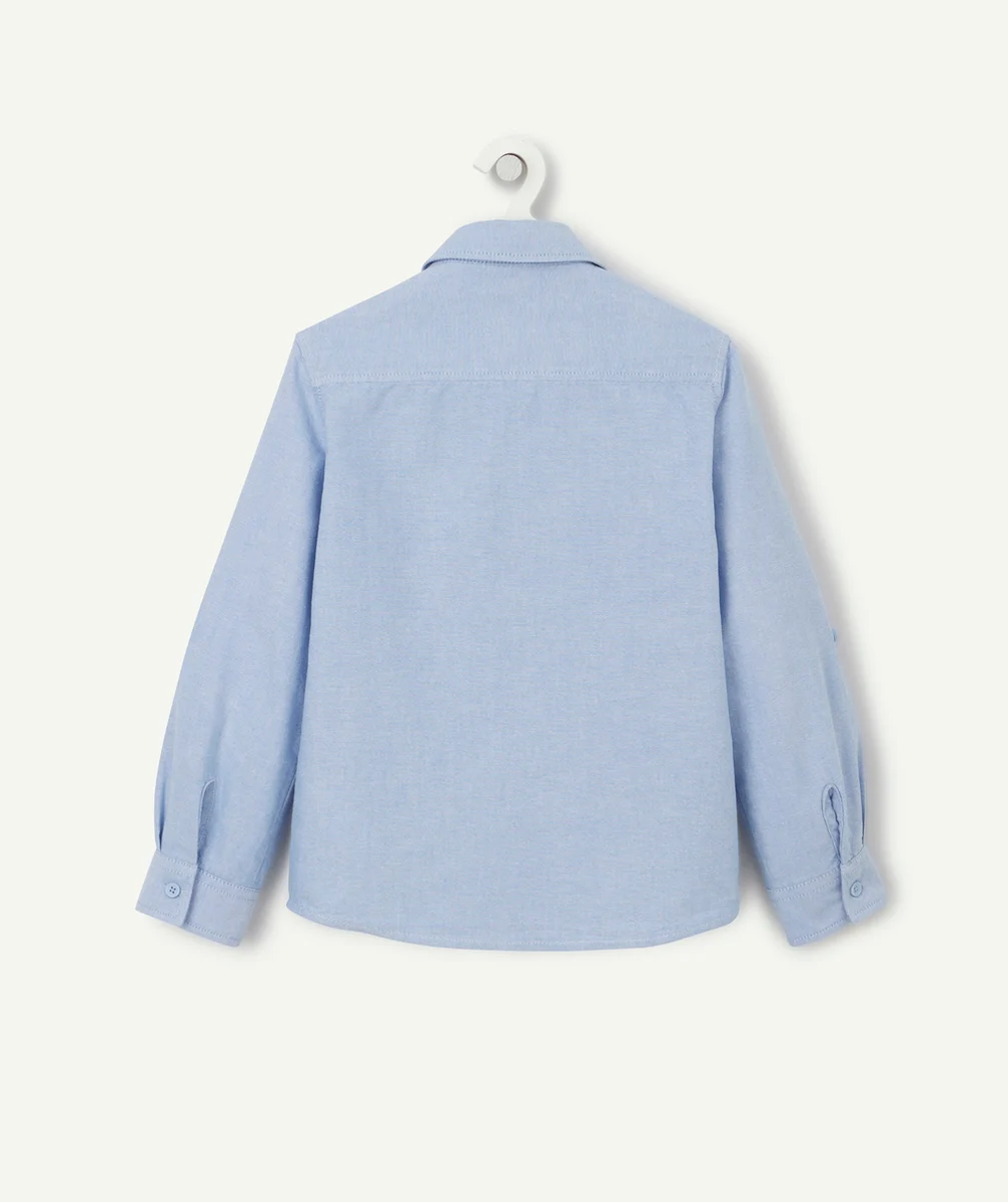 CHEMISE GARÇON EN COTON BLEU
