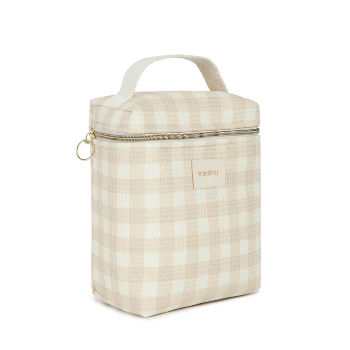 Nobodinoz - Concerto isolierte Lunchbag, ivory checks