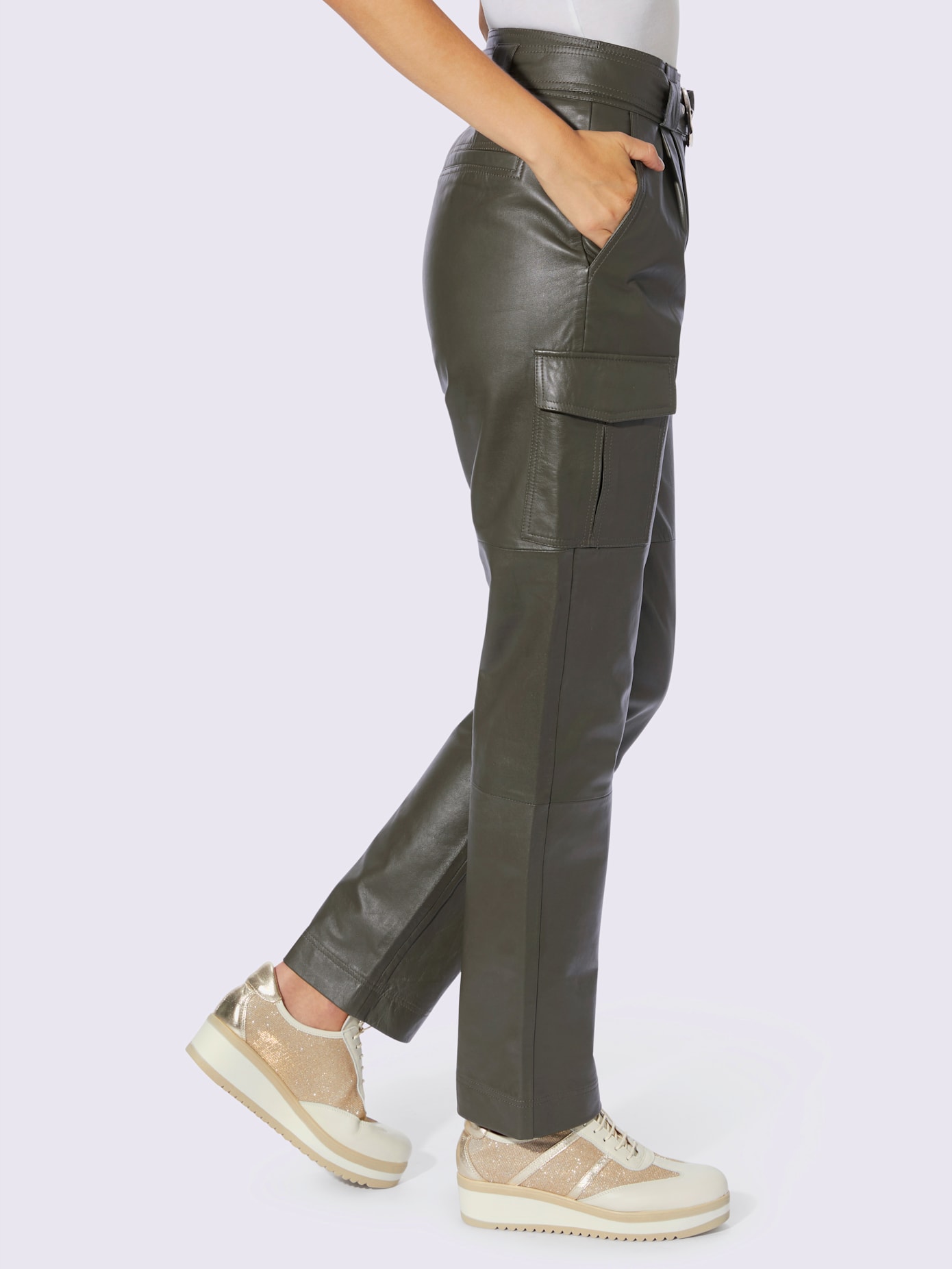 Pantalon en cuir cuir agneau nappa très doux
