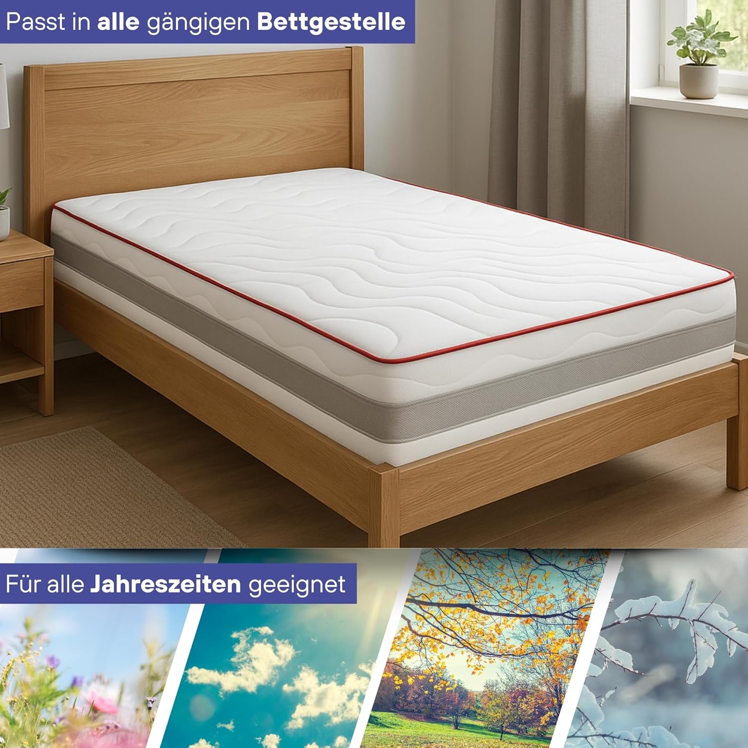 Arensberger FLEXX Matratze 120x200 cm | Kaltschaummatratze mit 3D Memory Schaum | ergonomische Höhe 25cm | wendbarer Härtegrad H2/H3 | Visco Smart Schaum | 120x200cm Rollmatratze punktelastisch