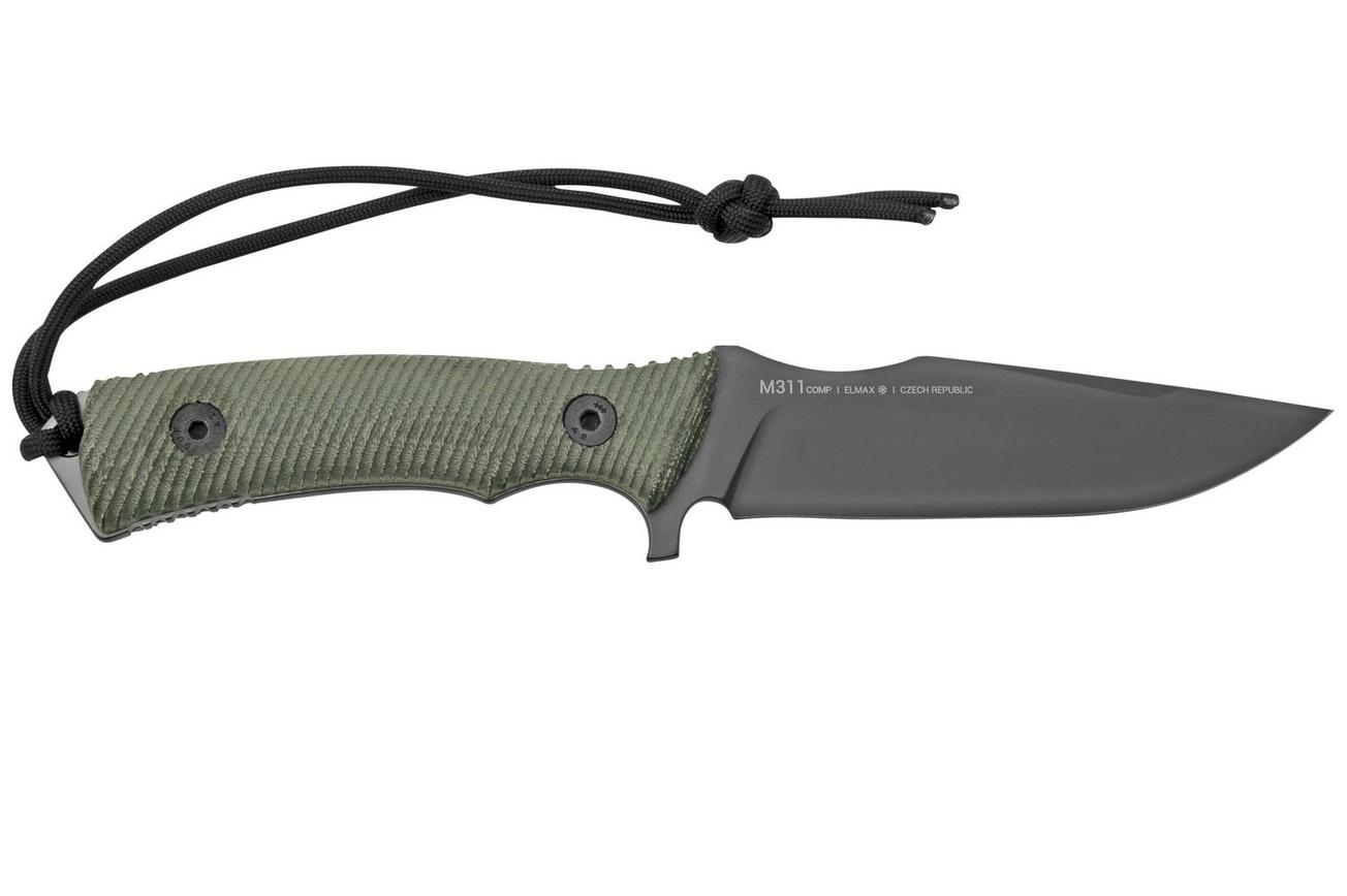 ANV Knives M311, M311-064 Spelter NC Elmax, Black Micarta Handle, Black Kydex Sheath, vaststaand mes