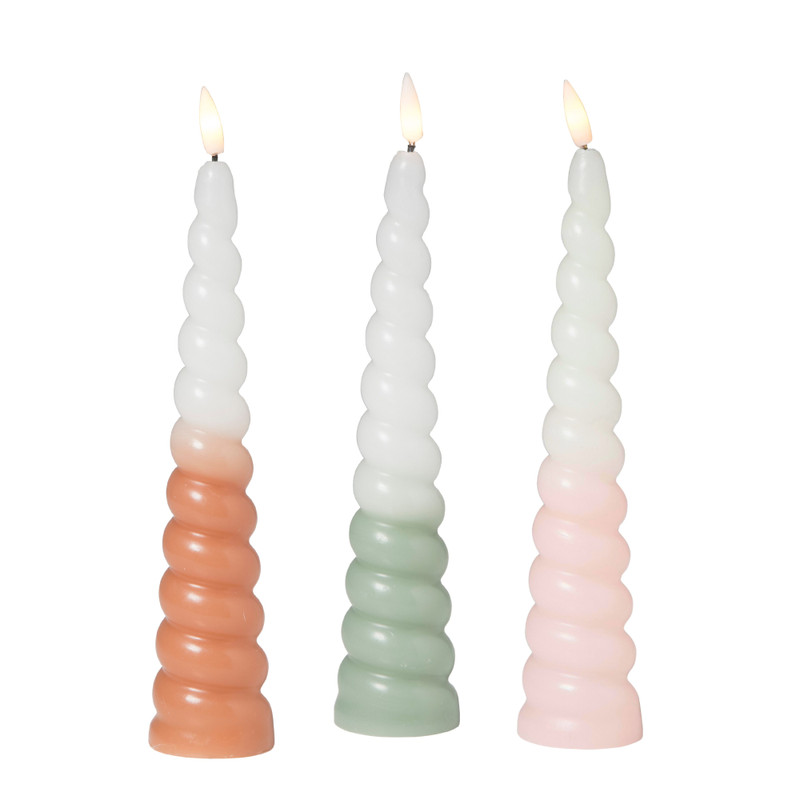 LED dinerkaars swirl - groen - ø5x20 cm