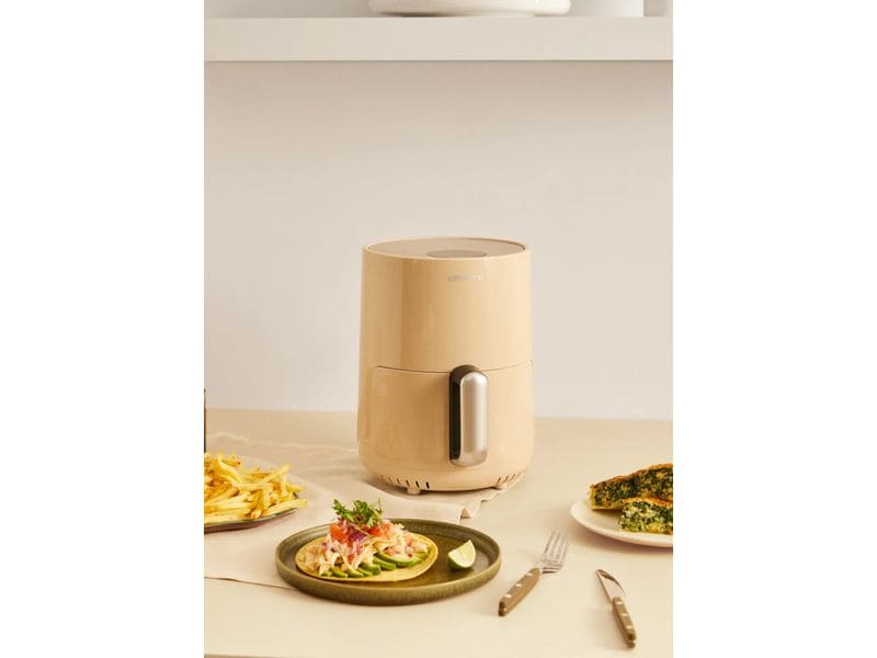 Create Heissluft-Fritteuse Air Fryer Sand 1.5 l Kompakter Air Fryer für fettarmes Frittieren und Backen