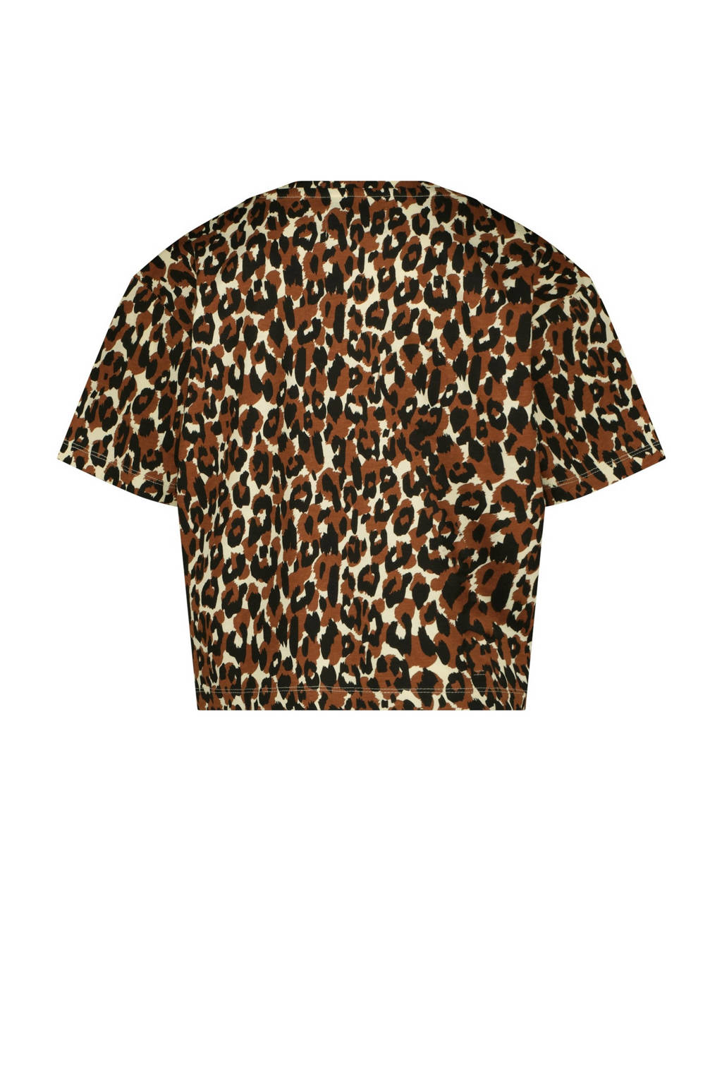 Raizzed T-shirt Farah met panterprint bruin/beige