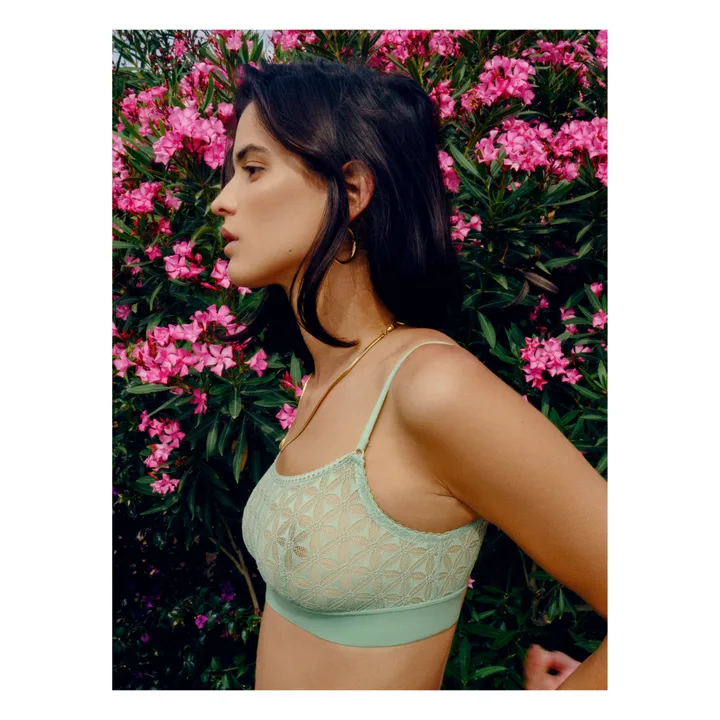 Icone Brassière Marcia Dentelle Italienne | Vert pistache