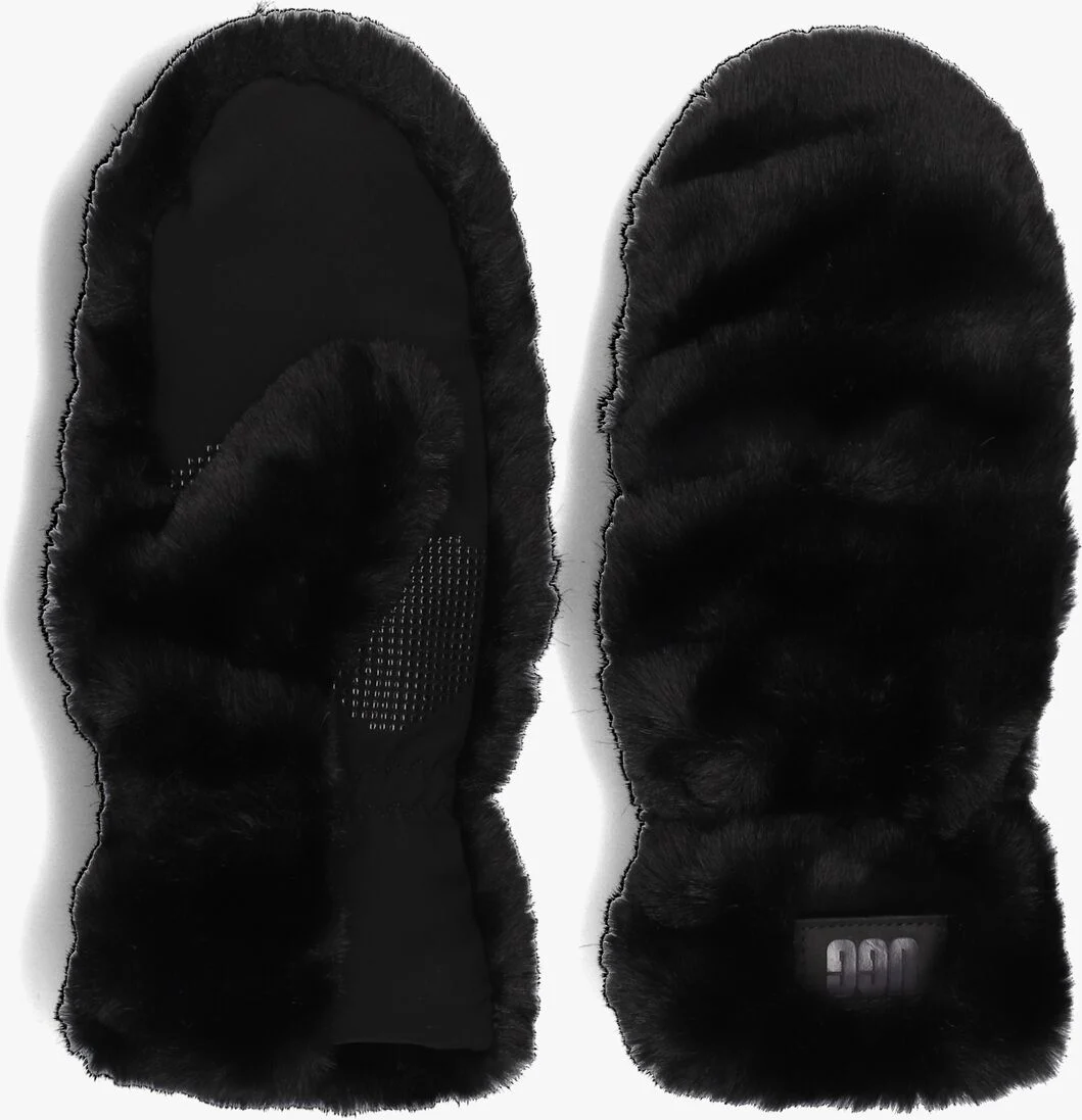 UGG zwarte ugg handschoenen quilted faux fur mitten
