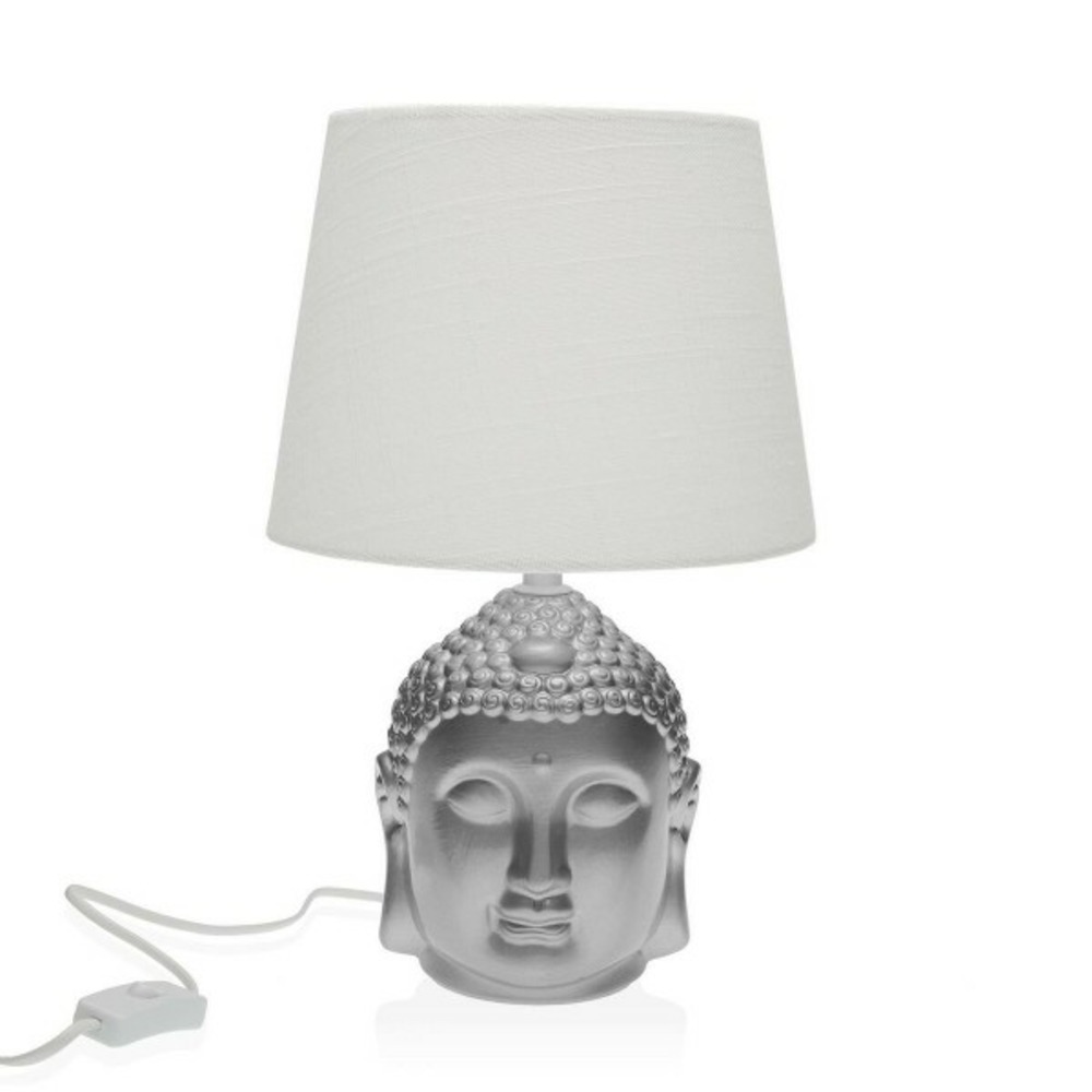 Lampe de bureau argenté buda porcelaine (21 x 33 x 21 cm)